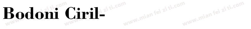 Bodoni Ciril字体转换